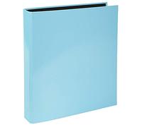 Exacompta - ref. 54568E - Caja de 10 archivadores rígidos 2 anillos en D de 25 mm, parte trasera de 40 mm, Acuarel, dimensiones externas: 31,5 x 27 cm, tamaño A4, color azul pastel