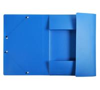 Exacompta - Ref. 55082E - Cartón de 50 carpetas elásticas Opak - bolsillos con 3 solapas - polipropileno opaco - color azul - dimensiones 24 x 32 cm para documentos en formato A4