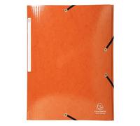 Exacompta - Ref 55836E - Colección Iderama - Carpeta elástica con 3 solapas, apta para documentos A4, 425 g/m², con revestimiento brillante, certificado FSC, color naranja (paquete de 25)