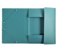 Exacompta - Ref. 55840E Opak - Cartón de 50 carpetas elásticas con 3 solapas, polipropileno opaco, tamaño 24 x 32 cm para documentos A4-10 colores surtidos