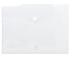 Exacompta - Ref. 56421E - Caja de 50 sobres con cierre de velcro y solapa - de polipropileno suave - Tamaño de una bolsa: 24 x 31,5 cm - Tamaño A4 - Color incoloro