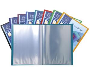 Exacompta - Ref. 5720E Kreacover Chromaline - Cartón de 20 fundas de cristal liso, 40 vistas, para A4, 24 x 32 cm, tapa de polipro semirrígido, colores surtidos