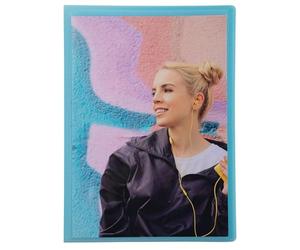 Exacompta - Ref. 5810E Kreacover Pastel - Caja de 10 fundas de documentos personalizable (20 fundas de cristal liso, 40 vistas, A5, 18 x 23 cm), color morado