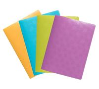 Exacompta - Ref. 5890E Pop'N Co - Caja de 10 protectores de documentos (30 fundas granuladas, 60 vistas, para A5, 24 x 32 cm, tapa de polipro reciclado semirrígido, 4 colores surtidos