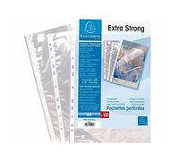 Exacompta - Ref. 5900E - Cartón de 1000 fundas perforadas PP liso - Perforación universal de 11 agujeros - Dimensiones 23 x 30,5 cm - Tamaño A4 - Color cristal
