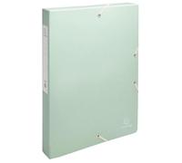 Exacompta - Ref. 59239E - 1 caja de archivado con gomas Autentik - en tarjeta reciclada de 600 g/m2 - Espalda 2,5 cm - 25 x 33 cm - para documentos en formato A4 - colores aleatorios - Se entrega