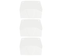 Exacompta - Ref. 61123D - Caja de 3 clasificadores de pared horizontales CRYSTAL, 3 taquillas, expositores de pared A4, portadocumentos, cestas de pared. Tamaño: 7,2 x 38,2 x 28,9 cm. Cristal