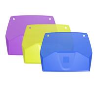 Exacompta - Ref. 611808SETD - Juego de 3 clasificadores de pared horizontales CRYSTAL, expositores de pared A4, 3 armarios, cestas de pared - Dimensiones del set: 79 x 38,2 x 7,2 cm, 3 colores