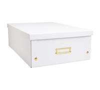 Exacompta - Ref. 62458E - Caja de almacenamiento con 5 cajas de almacenamiento Neo Deco - Se entrega en plano - fácil de montar gracias a los botones a presión - Tamaño A3 - Dimensiones 33 x 50 x 18
