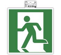 Exacompta - Ref 67002E - Señal autoadhesiva de la empresa - Señal de evacuación a la izquierda - Tamaño 20 cm - Señalización esencial para empresas, negocios y necesidades comerciales