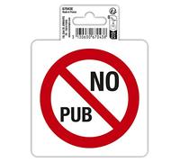 Exacompta - Ref. 67043E - 1 pictograma adhesivo redondo rojo No pub para buzón sin publicidad - Stop pub - Vinilo PVC - Dimensiones: 10 x 10 cm