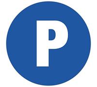 Exacompta - Ref. 67105E - 1 panel de PARKING privado redondo - En polypro tratado antideslizante y resistente a los rayos UV - Diámetro del panel: 30 cm - Color: azul