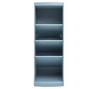 Exacompta - Ref. 68170D - 1 torre de almacenamiento AUTENTIK, 4 compartimentos, organizadores de escritorio para guardar bolígrafos, pinceles, pequeños utensilios - Tamaño: 11 x 8,3 x 23 cm - Azul