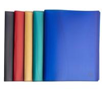 Exacompta - Ref. 78580E - Lote de 5 protectores de documentos Opak recilados, 80 fundas granuladas, 160 vistas, para formato A4, tapa semiopaca, 4/10, 5 colores surtidos