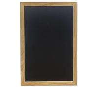 Exacompta - Ref. 81350D - 1 pizarra de pared 53 x 80 cm, pizarra de tiza o fieltro tiza para colgar en horizontal o vertical, marco de pino para café, restaurante, decoración de pared, color negro