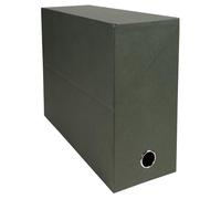 Exacompta - Ref. 83143E - 5 cajas de transferencia económica, espalda 120 mm, con ojal de metal, para tamaño A4, dimensiones 25,5 x 34 x 5 cm, color verde oscuro