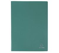 Exacompta - Ref. 8513E OPAK - Cartón de 25 protectores de documentos (10 fundas granuladas antirreflectantes, 20 vistas, tamaño A4, 24 x 32 cm, cubierta de polipro suave, color verde oscuro