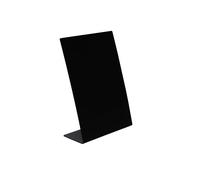 Exacompta - Ref. 85230D - 1 soporte visual de pizarra vertical inclinada A5, portamensaje, pizarra para restaurante, food truck, fiesta, boda, 15 x 10,5 x 4,6 cm, color negro