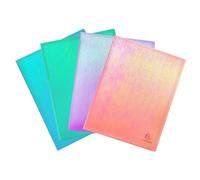 Exacompta - Ref. 85330E - 1 protector de documento semirrígido PP CANDY TIDY - 30 bolsillos - 60 vistas - para A4 - Tamaño 24 x 32 cm - 4 colores aleatorios, azul, menta, parma o melocotón