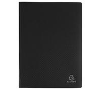 Exacompta - Ref. 8551E OPAK - Lote de 3 protectores de documentos (50 fundas granuladas, antirreflectantes, 100 vistas, tamaño A4, 24 x 32 cm, cubierta de polipro suave, color negro