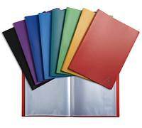 Exacompta - Ref. 8590E OPAK - 1 funda protectora para documentos (90 fundas granuladas, antirreflectante, 180 vistas, tamaño A4, 24 x 32 cm, cubierta de polipro suave, 8 colores aleatorios