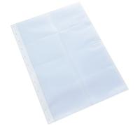 Exacompta - Ref. 86211E - Paquete de 10 bolsillos de recambio para tarjeteros con anillas extraíbles 21x29,5 cm ref 75251E (16 tarjetas de visita por página - para tarjetas de visita 90x60 mm) cristal