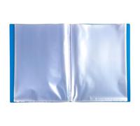Exacompta Ref. 88112E - Caja de 8 carpetas OPAK - 100 fundas transparentes lisas - 200 vistas - para tamaño A4 - Dimensiones 24 x 32 cm - cubierta de polipropileno semirrígido - azul claro