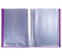 Exacompta - Ref. 88226E - Cartón de 20 protectores de documentos OPAK - 20 fundas de cristal liso - 40 vistas - para tamaño A4 - Medidas 24 x 32 cm - Cubierta de polipro semirrígida - color morado