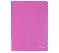 Exacompta - Ref. 88527E - Caja de 10 carpetas OPAK - 50 fundas transparentes lisas - 100 vistas - para tamaño A4 - dimensiones 24 x 32 cm - cubierta de polipropileno semirrígido - rosa