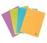 Exacompta - Ref. 88940E Pop'N Co - Funda de papel (40 fundas granuladas, 80 vistas, para A4, 24 x 32 cm, funda de polipro reciclado semirrígido, 4 colores aleatorios