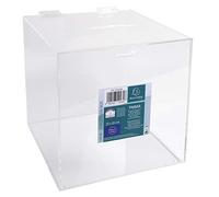 Exacompta - Ref. 89058D - 1 urna transparente con tapa 21 cm - Dimensiones 210 x 210 x 210 mm - PMMA (acrílico) scrutines, concursos, sorteos, donaciones benéficas, caja de ideas - Color Cristal