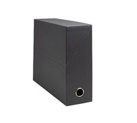 Exacompta - Ref. 89601E - 1 caja de transferencia Office By Me - Espalda 90 mm - ojal de agarre dorado - Dimensiones: 25,5 x 9 x 34 cm - etiqueta adhesiva incluida - color negro - Se entrega montada