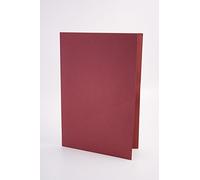 Exacompta - Ref FS250-50-REDZ - Guildhall - Carpeta de corte cuadrado, 250 g/m², peso medio, 349 x 242 mm, A4 y folio, aprox. 100 hojas, certificado Blue Angel - Rojo, paquete de 50