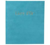 Exacompta - Ref. Libro de visitas Skandi 389E - 1 - Tamaño compacto 21 x 19 cm - Aspecto aterciopelado - Marcado en oro con inscripción de libro de visitas - 140 páginas blancas lisas. Color: turquesa