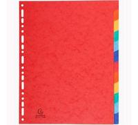 Separador archivo Exacompta a4+ multitaladro con 12 separadores cartulina color surtidos