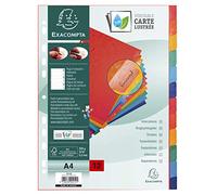 Exacompta Separadores A4, 225 gsm, 12 piezas, multicolor