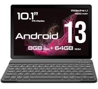 Exact Solution 10.1" Tablet Android 13 Tablets, Octa-Core 2.0GHz Tablet PC, 8GB RAM (4G+4G Expand), 64GB ROM, 4600mAh, 1280x800 IPS HD Touch Screen, 2MP+8MP, Wi-Fi 6, Dual Camera - Grey