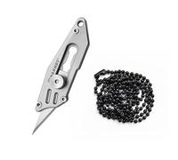 Exacto Cutter Profesional,Cúter Universal,Cuchillo Utilitario,con Aleación de Titanio TC4 y 5 Cuchillas de Acero SK5,Cuchillo para Cartones,Arte y Manualidades (Chorro de arena)