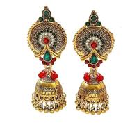 Exaggerated Golden Tassel Bohemian Earrings, Retro Ethnic Palace-Inspired Long Drops For Women, One Size, Acetato, Sin gemas.