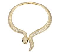 Exaggerated Snake Women Studs Earrings Gold Locket Silver Chain Necklace Costume Beads Charm Jewelry Helix Piercing Necklaces Decoration Apparel Alloy Golden