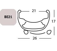 Exal BE21 Llanta, Negro, 69,9 cm