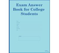 Exam Answer Book for College Students: Wide Ruled Test Writing Notebook 8.5 x 11 (24 Pages)