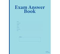 Exam Answer Book: Wide Ruled Student Examination Notebook | 24 Pages | 8.5 x 11: College Test Writing Book with Student Information Section for Exams and Essays