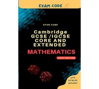 Exam Code: IGCSE and GCSE Mathematics.