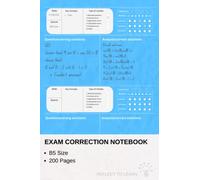 Exam Correction Notebook (200 Pages) : Review and Revise Study for Exams, School, College, University Students: Reflect To Learn