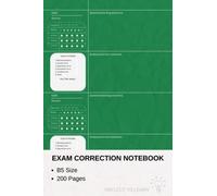Exam Correction Notebook (200 Pages): Review and Revise Study for Exams, School, College, University Students B5 Notebook: Reflect To Learn