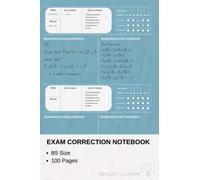 Exam Correction Notebook: Review and Revise Study for Exams, School, College, University Students: Reflect To Learn