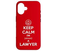 Examen de Barra para Estudiantes de Derecho - Keep Calm I'm Casi un Abogado Divertido Carcasa para iPhone 16