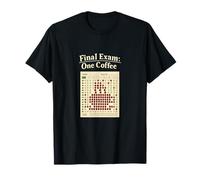 Examen Final One Coffee Teacher Cafeína Scantron Diseño Camiseta