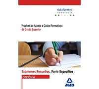 Exámenes Resueltos de Pruebas de Acceso a Ciclos Formativos de Grado Superior. Parte específica. Opción A. Andalucía